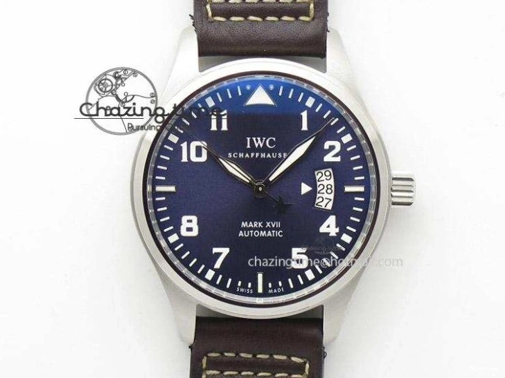 MIROTIME 0520 Pilot Chrono SS AZF 1:1 Best Edition Blue Dial on Brown Leather Strap A TimelessDesign 7060